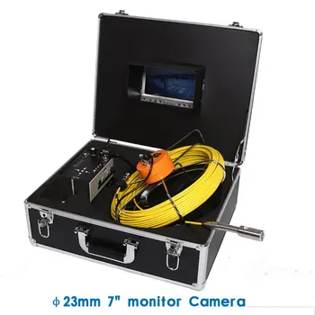 7 Tolline Monitor, 23mm HD Kaamera Toru Kanalisatsiooni Äravoolu Kontroll Süsteem Kit Koos DVR Recorder Arvesti Loendur