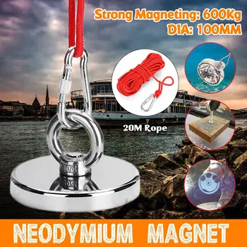700KG Magnetic Konks Võimas Ring Neodüüm Magnet D120mm Konks Päästmine Magnet Mere ja Kalapüügi Varustust Omanik+Ring 20M Trossi