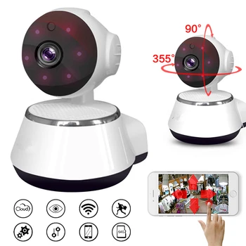 720, Wifi, Kaamera Smart Auto IR-Cut Night Vision HD Video, Liikumisandur Saladus 360° Cam IP Security Kodu Järelevalve Veebikaamera