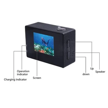 720P Action Kaamera Ultra HD Veealuse Väljas Mini Spordi Kaamera Veekindel Cam Ekraani Värv veekindel, Video Valve
