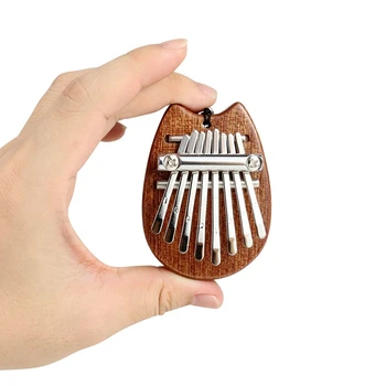 8 Key Mini Kalimba Sõrm Pöidla Klaver Marimba koos Ripats Muusikaline Tarvik