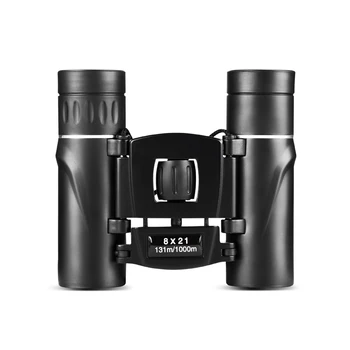 8x21 Compact Zoom Binoklid pikamaa Kokkuklapitavad HD Võimas Mini Teleskoobi Bak4 FMC Optika Jahindus Sport Must Lapsed Teleskoop