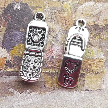 9 * 27mm 1.9 G Antiik Sulamist IPhone võlu ripats Ehted DIY ornament tarvikud 50tk/Kott
