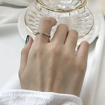 925 sterling silver ring mood tsirkoon tilk topelt otsaga nõela ava reguleeritav rõngas trend naine tüdrukud silver käsi ehted