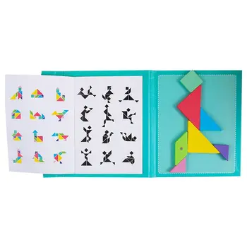96 Mõistatusi Magnet Tangram Lapsed Mänguasjad Montessori Haridus-Magic Raamat Sobiks Baby Kids