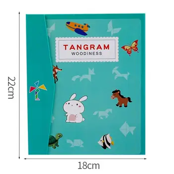 96 Mõistatusi Magnet Tangram Lapsed Mänguasjad Montessori Haridus-Magic Raamat Sobiks 23GD