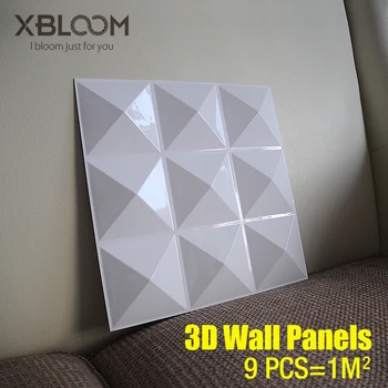 9pcs 30x30cm 3D tile paneel hallituse kips seina 3D seina kleebised elutoas tapeet Veekindel 3D Seina kleebis Vannituba Köök