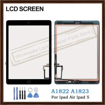 A+++ LCD dispaly Ipad Õhu Ipad 5 A1822 A1823 lcd Puutetundlik Digitizer Esi Klaas Paneel home nuppu Asendamine