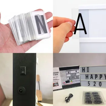 A4/A5/A6 DIY Koostisega Öö Valguses kaartkirjad Märk USB Pulm Kino, Tahvel Kauplus Lightbox Laste Filmikunsti LED Light Box