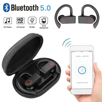 A9 TWS Bluetooth kõrvaklapid tõsi, traadita earbuds 8 tundi muusika 5.0 bluetooth peakomplekt, Veekindel sport kõrvaklappide elari