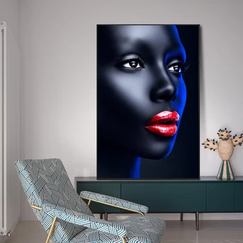 Aafrika Seksikas Alasti Naine, Lõuend Kunsti Plakatid Ja Pildid Heledad Silmad Lõuend Maalid Seina Art Pilte elutuba