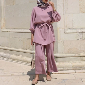 Abi Kahe Töö Moslemi Komplekti Abaya Türgi Hijab Kleit Kauhtana Maroko seal kaftan Islam Riided Abayas Naiste Musulman Komplektid