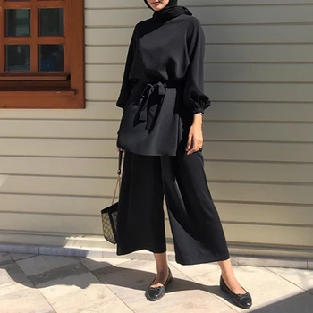 Abi Kahe Töö Moslemi Komplekti Abaya Türgi Hijab Kleit Kauhtana Maroko seal kaftan Islam Riided Abayas Naiste Musulman Komplektid