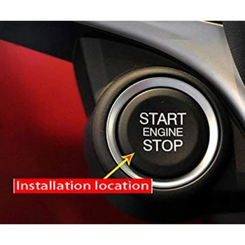 ABS Auto Stopp Lüliti Mootori käivitamiseks Nuppu Kate Sisekujundus jaoks Alfa Romeo Giulia Stelvio 2017 2018 (Punane)