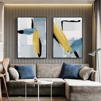 Abstract Blue) Mereväe Marmor-Estambid ja-Plakati, Lõuend Maalid Seina Art Pilte elutuba Office Home Decor