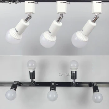AdjustableTrack LED E27 pirnid Raudtee Kohtvalgustid Led Lamp Jälgimise Võistluskalendri kohtvalgustid Pirn riide Pood Kauplus, Kaubanduskeskus Näitus