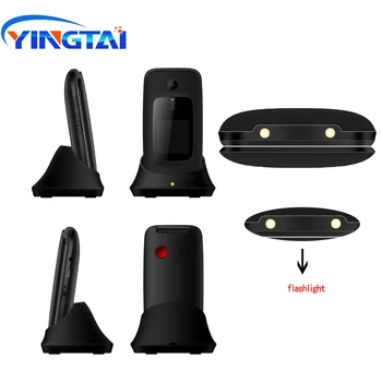 Algne YINGTAI T16 GSM klapp kõrgemate dual screen hiina telefon Vanem kiirvalimine ühe-klahvi SOS clamshell 2G FM kohandada Keel