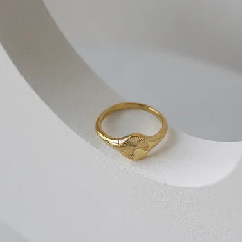 Amaiyllis 18K Kuld Minimalistlik Ebaregulaarne Ring Avatud Rõngad Särav Rõngas Wild Mood Avamine Rõngad Naiste 18k Kuld Jewellry