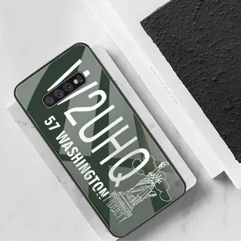 Ameerika Vintage vana numbrimärk telefoni Juhul katab Kest Karastatud Klaas Samsung S20 Pluss S7 S8 S9 S10 Plus Märkus 8 9 10 Pluss