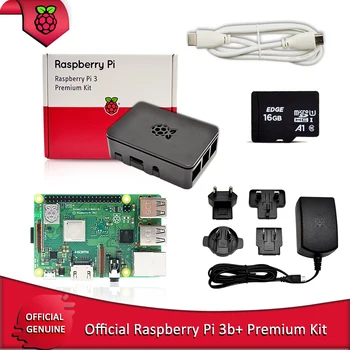 Ametlik Vaarika Pi 3B+ premium kit koos Vaarika Pi Power supply EU/UK/AU/USA pistik +RPI HDMI kaabel+case+16G TF kaart laos