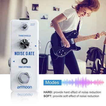 Ammoon NOISE GATE Müra Vähendamise Kitarr Mõju Pedaali 2 Režiimi(Kõva/Pehme) Full Metal Shell True Bypass Bass Electric Guitar