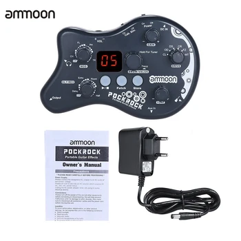 Ammoon PockRock Kitarri Pedaal Multi-mõju Protsessor Kitarr Mõju Pedaali 15 Mõju toiteplokk Kitarri Tarvikud