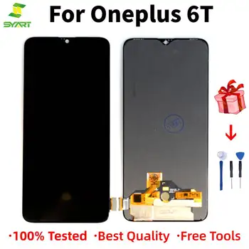 AMOLED Jaoks OnePlus 6T LCD Puutetundlik Digitizer Assamblee Oneplus6T Ekraan Raami Asendamine 1+6T 6.41