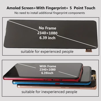Amoled LCD Ekraan Xiaomi Mi 9T Display With Frame&Sõrmejälje 5 Punkti Puudutage Ekraani Asendamine Xiaomi Mi 9 T Mi 9T Pro