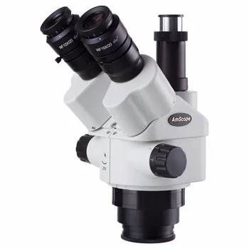 AmScope 7X-45X Simul-Fookuskaugus Trinocular Zoom Stereo Mikroskoop Pea