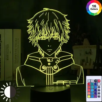 Anime 3D Led Night Light Tokyo Ghoul Ken Kaneki Nägu Nightlight Lugemisel Tuba Decor Light Kingitus Sünnipäevaks, Laua Lamp