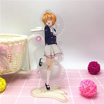 Anime Cardcaptor Sakura Akrüül Seista Mudel Mänguasjad Sakura Tegevus Joonis Ripats mänguasi 15 cm, topelt-side kingitus