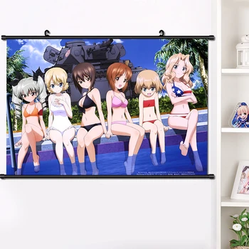 Anime GIRLS und PANZER Isuzu Hana Yukari Akiyama Reizei Mako Seina Leidke Seinamaaling Plakat Seinal Ripub Plakat Home Decor 40 x 60cm