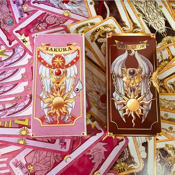 Anime Kaardi Vangistaja Sakura TAROT Clow Kaardi Cosplay Rekvisiitide KINOMOTO SAKURA Kostüüm Ennustamine Vahend, Mänguasjad