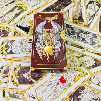 Anime Kaardi Vangistaja Sakura TAROT Clow Kaardi Cosplay Rekvisiitide KINOMOTO SAKURA Kostüüm Ennustamine Vahend, Mänguasjad