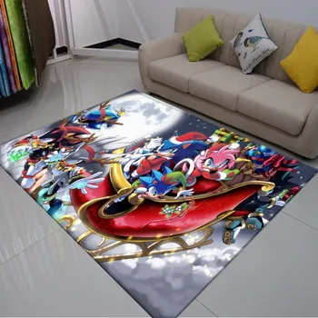 Anti Slip Sissepääs Doormats Sonic the Hedgehog Anime Ala Vaibad 3D Print Polüester Põranda Matid elutuba, Magamistuba Koju Vaip