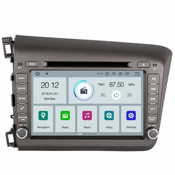 Aotsr Android 9.0 GPS navigation Auto DVD Mängija Honda Civic vasakule 2012 2013 mms 2 din raadio diktofon 4GB+2GB 32GB+16GB