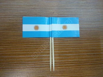 Argentina Hambaork Lipud 500Pcs Paberist lipud Toidu Korjab Kook Hambaork Cupcake Puu Kokteil Pulgad Teenetemärgi Hambaork Lipp