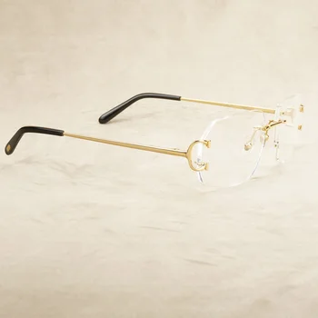 Arvuti Prillid Raami Hulknurk Selge Prillid Meestele Carter Eyeglasse Luksus Läbipaistev Prillide Raam Lugemise Teenetemärgi