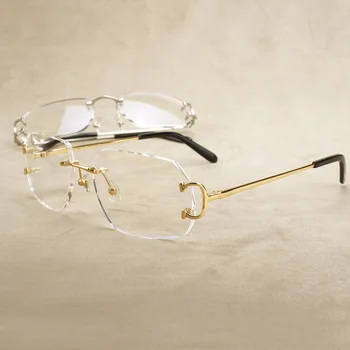Arvuti Prillid Raami Hulknurk Selge Prillid Meestele Carter Eyeglasse Luksus Läbipaistev Prillide Raam Lugemise Teenetemärgi