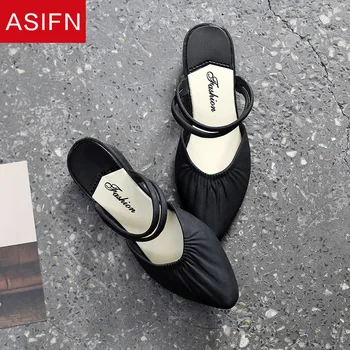 ASIFN Naiste Sandaalid luksus Brändi Suve Sussid Tõsta Korter Kanna Vabaaja Ins Stiilis Lukk Libiseb Puidust Plokk Väljas Kingad
