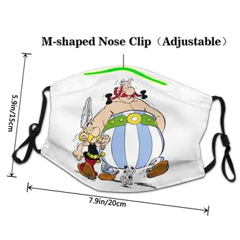 Asterix Ja Obelix Unisex Pestav Nägu Suu Mask Muster Anti Tolmukaitse Kaas Suu Muffle Filtrid