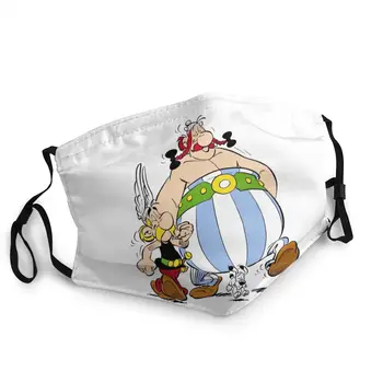 Asterix Ja Obelix Unisex Pestav Nägu Suu Mask Muster Anti Tolmukaitse Kaas Suu Muffle Filtrid
