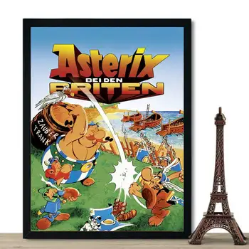 Asterix Prantsusmaa Klassikaline Koomiline Silk Art Prindi Plakat Seina Art-Pildid Lõuendile Maali Lapsed, Lapsed, Beebi, elutuba, Tuba Decor