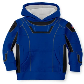 Astronaut Ühtne Disain 3D Print Harajuku Poiss/Tüdruk Moe Vabaaja Topp Lapse Unisex streetwear Pullover Kid Naljakas Dressipluus