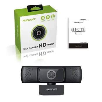 AUSDOM AF640 Web Kaamera Full HD 1080P Autofookus Video Konverentsi Veebikaamera Koos Mikrofoniga, PC