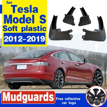 Auto Mudflaps Jaoks Tesla Model S 2012 - 2019 Muda Klapid Splash Valvurid Porilauad Muda Klapp Ees Taga Poritiiva Protector