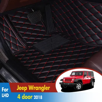 Auto Põranda Matid Jeep Nääkleja JL 4 ukseline 2018 2019 2020 Kohandatud suu Padjad, Vaibad auto 3D vaip katte Car Styling