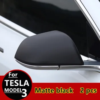 Auto Rearview Mirror Kaas Tesla Model 3 Päris Carbon fiber / ABS Vee üleandmise Carbon Peegel Juhul Üpp Välisilme Tarvikud