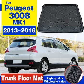 Auto Tagumine Ladustamise ja Pakiruumi Matt Lasti Plaat, Pagasiruumi Veekindel Kaitsvad Padjad Matt ühildub Peugeot 3008 MK1 2013-2016