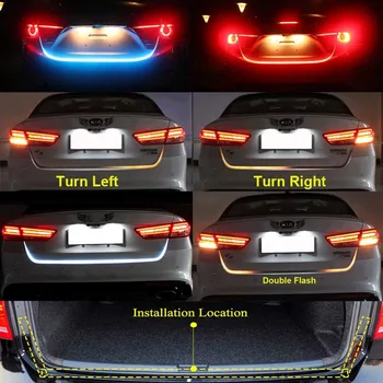 Auto Täiendav Peatus Tuli Dünaamiline Streamer Ujuvad LED Riba Pagasiruumi Signaal Lamp Mercedes Benz W203 AMG W204 W205 W211 W212